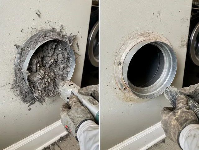 Professional clogged vent cleaning by Lakeland Village Dryer Vent Cleaning in Lakeland Village