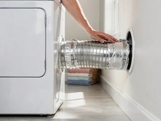 Professional dryer vent hose installation by Lakeland Village Dryer Vent Cleaning in Lakeland Village