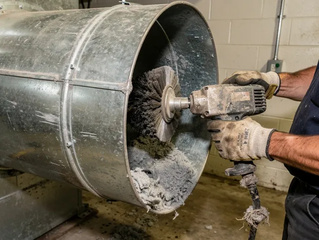 Industrial-grade dryer vent cleaning by Lakeland Village Dryer Vent Cleaning in Lakeland Village