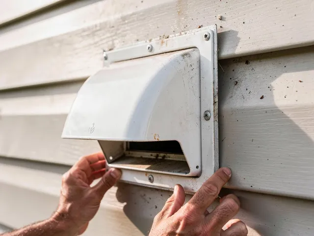 Lakeland Village Dryer Vent Cleaning technician delivering thorough residential dryer vent cleaning service in Lakeland Village